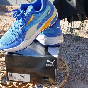 MENS PUMA BASKETBALL- COURT RIDER BLUE SAFFRON